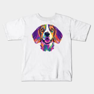 Cute English Beagle Art Print Kids T-Shirt